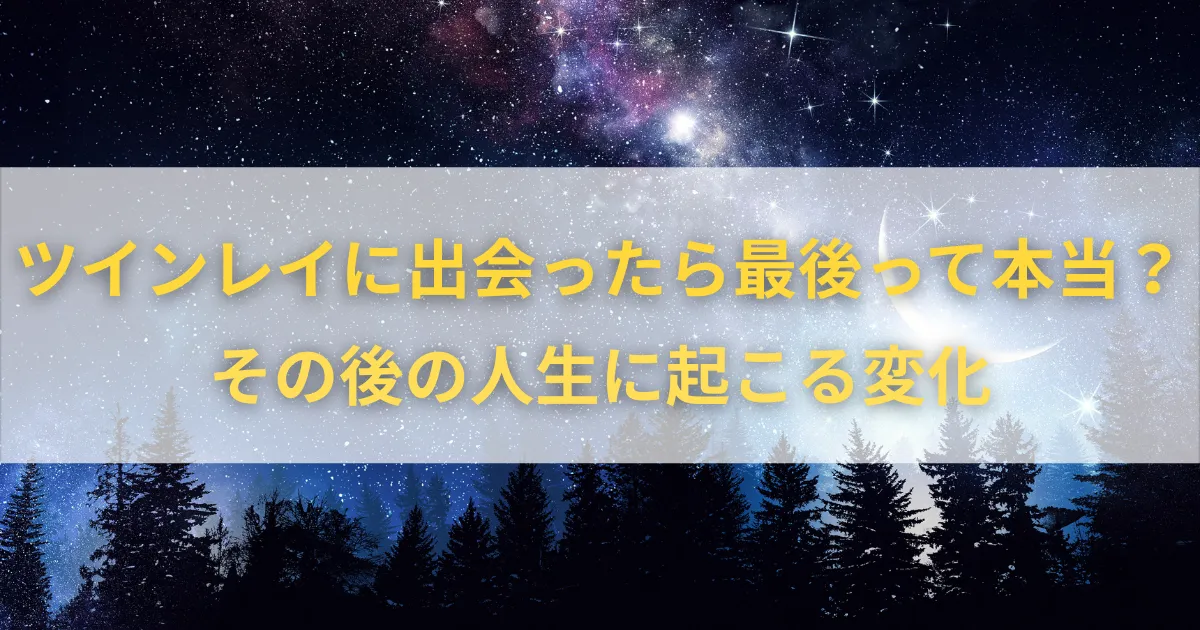 ツインレイ　出会ったら最後
